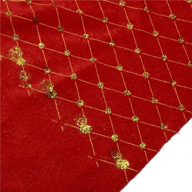diamond patterned glitter velvet fabric