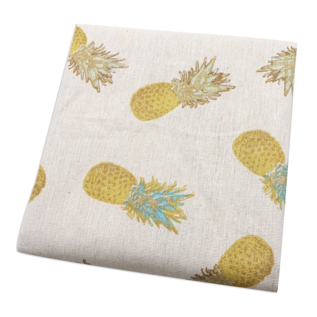 fruit printed cotton and linen fabric pineapple,50*150cm(19.7*59.1