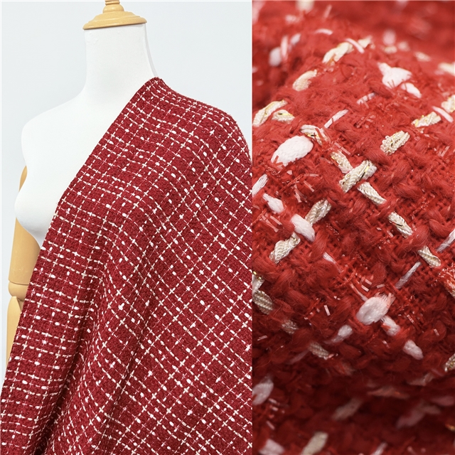 woolen bright silk woven small fragrant fabric
