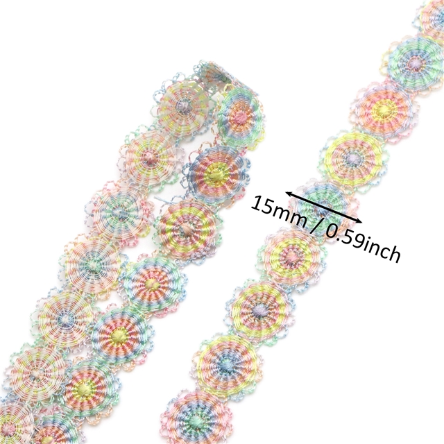 colorful water soluble embroidery lace 