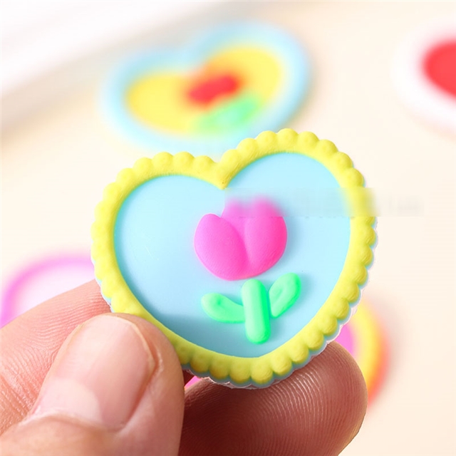 pvc heart tulip pvc soft rubber accessories