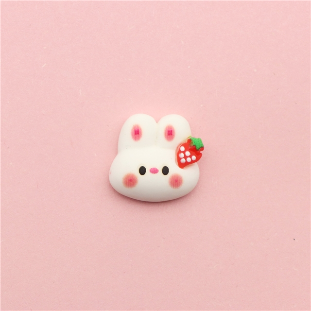 about: resin strawberry rabbit 3D resin accessories