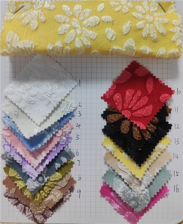 3d flower relief bubble jacquard fabric