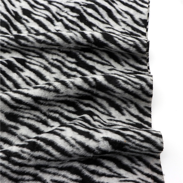 zebra patterned velvet fabric