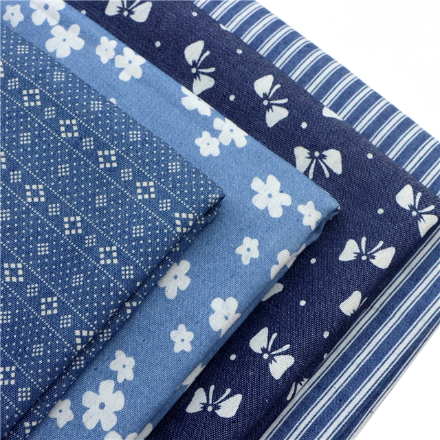 dot bow denim fabric