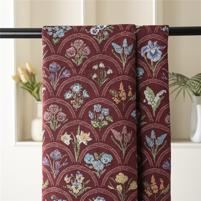 arched printed polyester cotton yarn dyed jacquard fabric