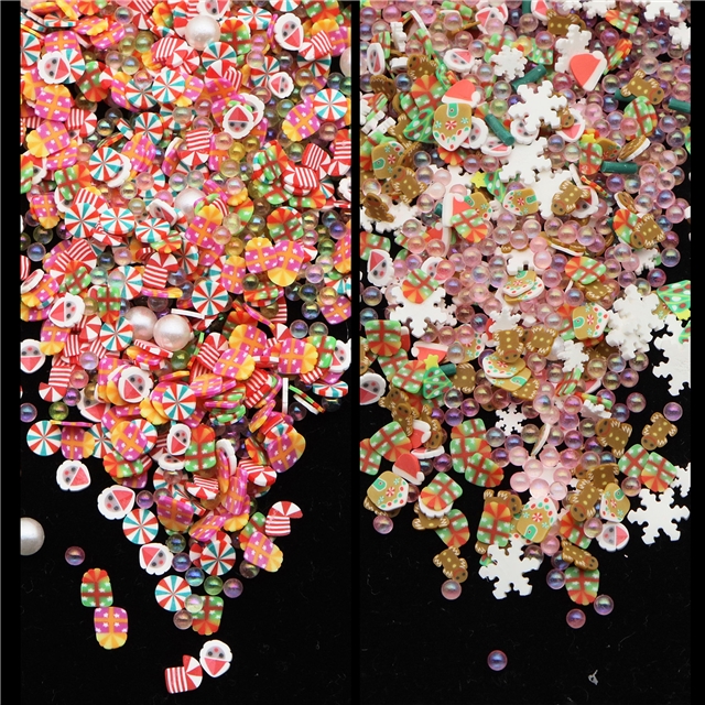 colorful bubble beads christmas soft ceramic nail packaging filler