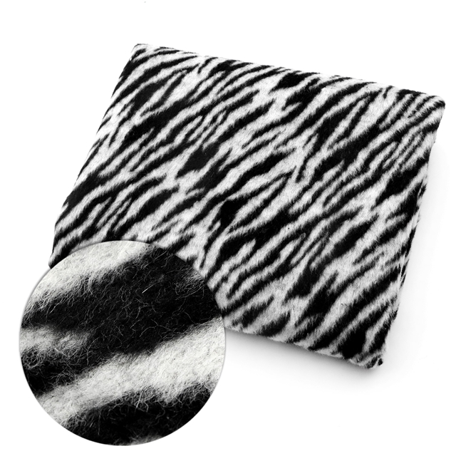 zebra patterned velvet fabric