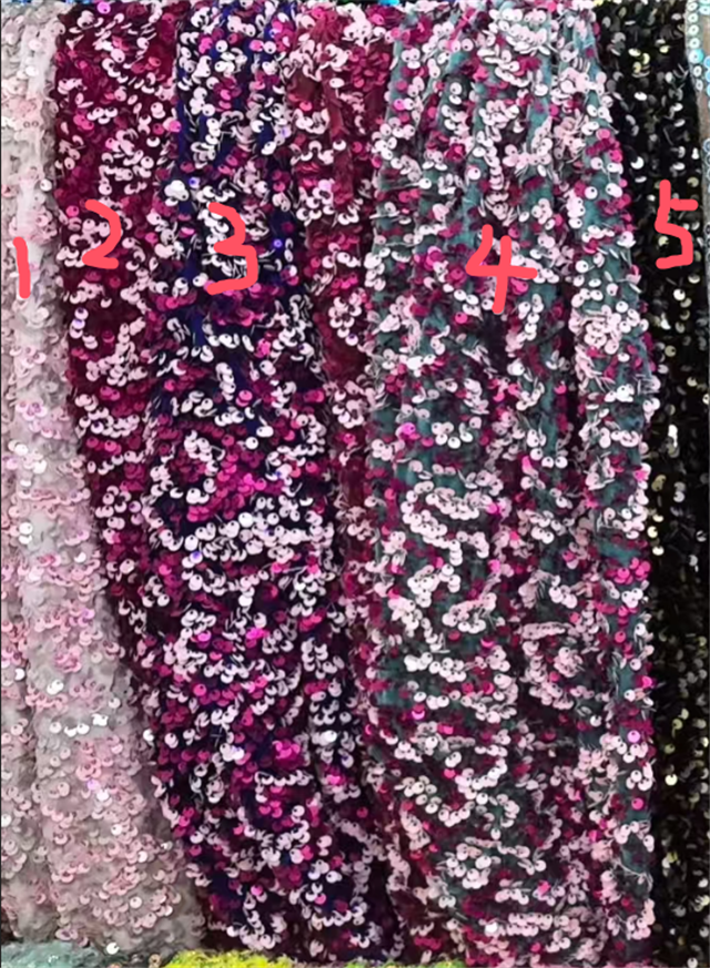 two tone sequin velvet bottom sequin fabric