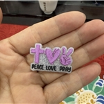 glitter letters series silicone beads