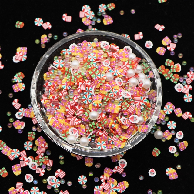 colorful bubble beads christmas soft ceramic nail packaging filler