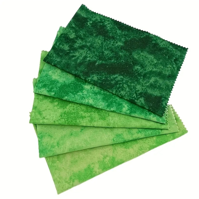 100% cotton 100% cotton blend fabric set (5pcs/set) green,20*20cm(7.9*7.9