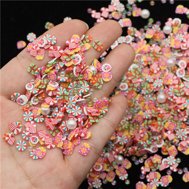 colorful bubble beads christmas soft ceramic nail packaging filler