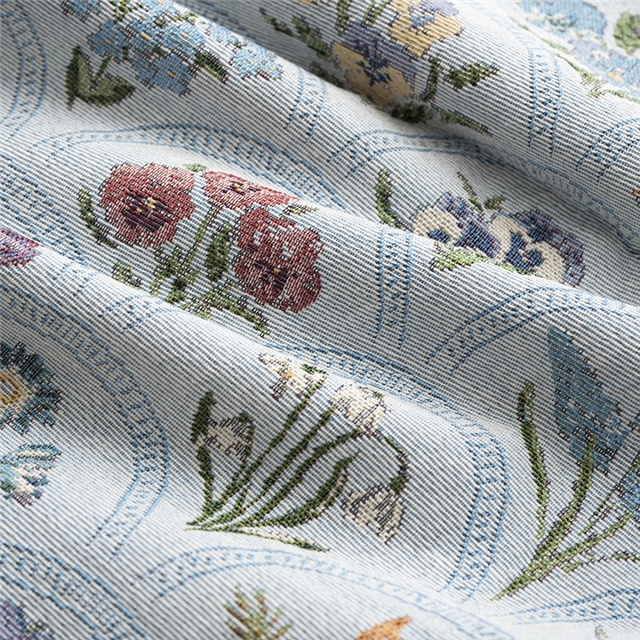arched printed polyester cotton yarn dyed jacquard fabric
