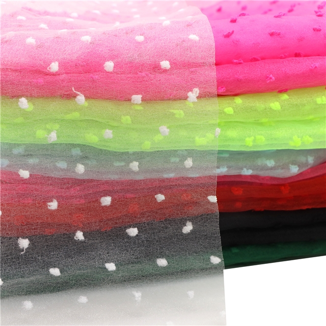 velvet dots mesh fabric