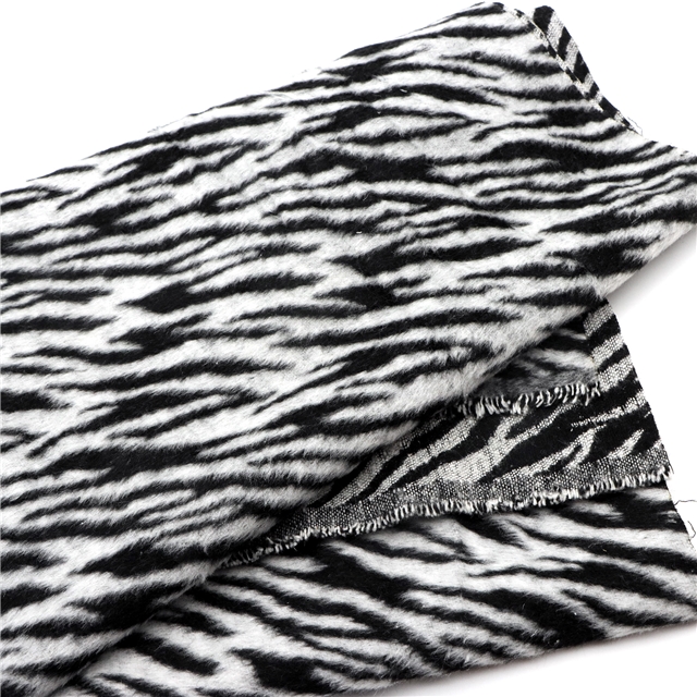 zebra patterned velvet fabric