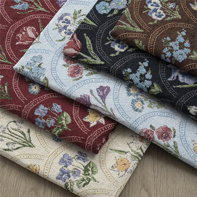 arched printed polyester cotton yarn dyed jacquard fabric