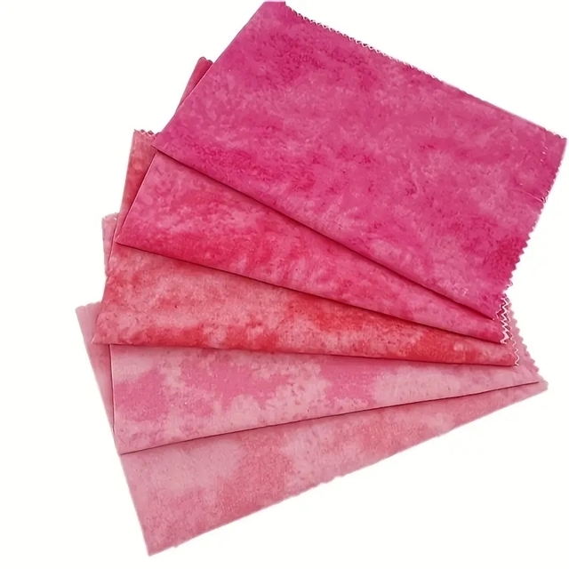 100% cotton 100% cotton blend fabric set (5pcs/set) pink,20*20cm(7.9*7.9