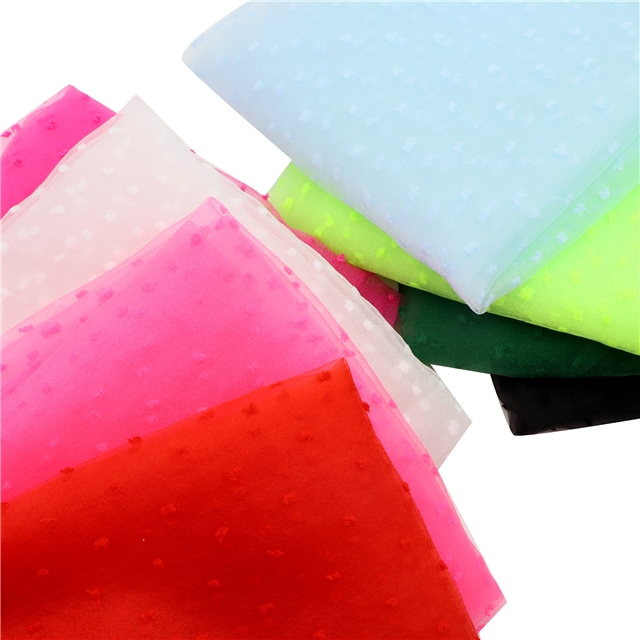 velvet dots mesh fabric