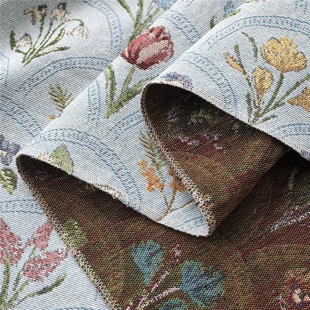 arched printed polyester cotton yarn dyed jacquard fabric
