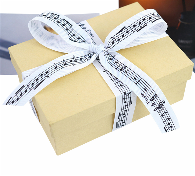 grosgrain musical note printed grosgrain ribbon