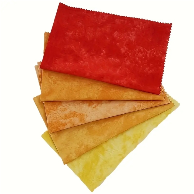 100% cotton 100% cotton blend fabric set (5pcs/set) red yellow,20*20cm(7.9*7.9