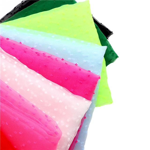 velvet dots mesh fabric