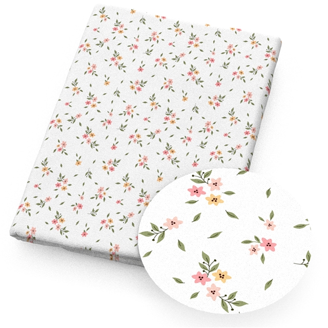 polyester cotton geometric flower series polyester cotton fabric set (12 pcs/set)