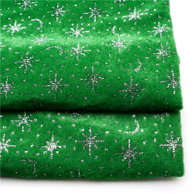 glitter star moon velvet fabric black,50*150cm(19.7*59.1