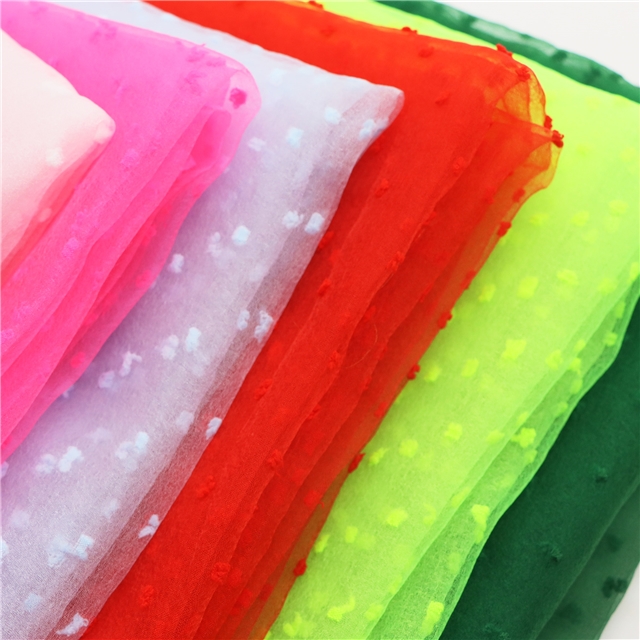 velvet dots mesh fabric