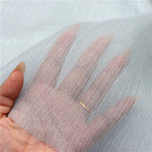 plain flash organza fabric