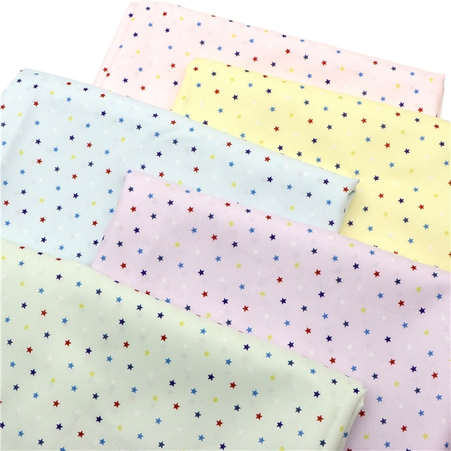 plain colored star polyester fabric