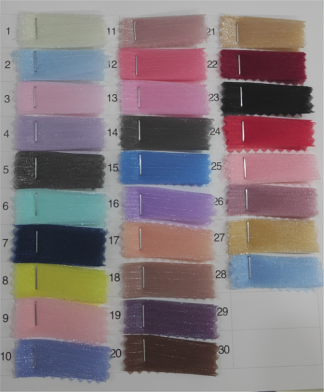 plain flash organza fabric