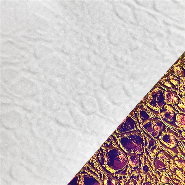 synthetic leather colorful laser wrinkled PU embossed leather
