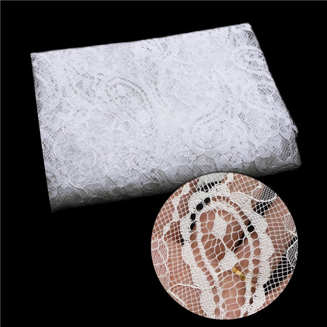 100% polyester cashew patterned hollow lace fabric