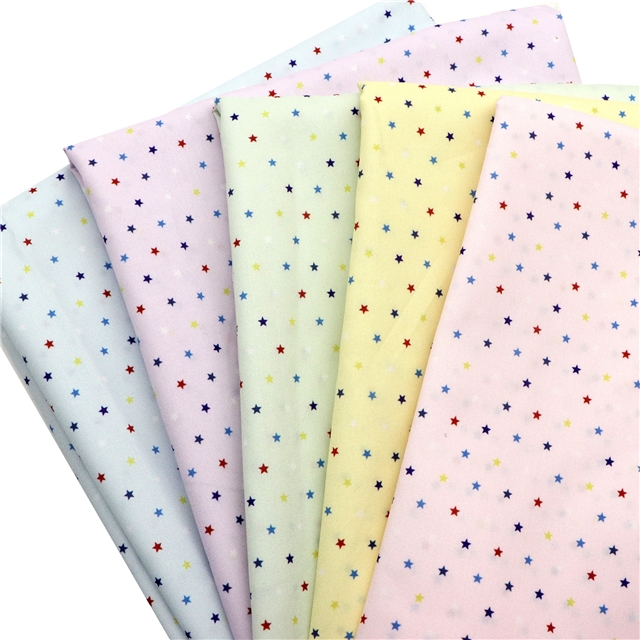 plain colored star polyester fabric