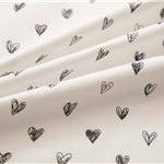 heart 100% cotton twill printed fabric