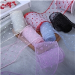 8cm silver powder plush dotted edge bubble snow gauze tape