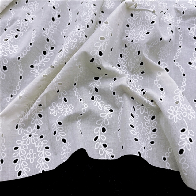 offset printed flower hollow fabric