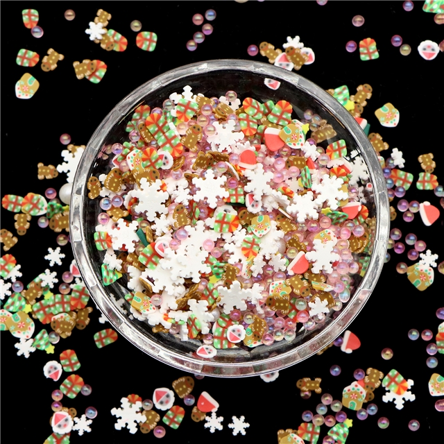 colorful bubble beads christmas soft ceramic nail packaging filler