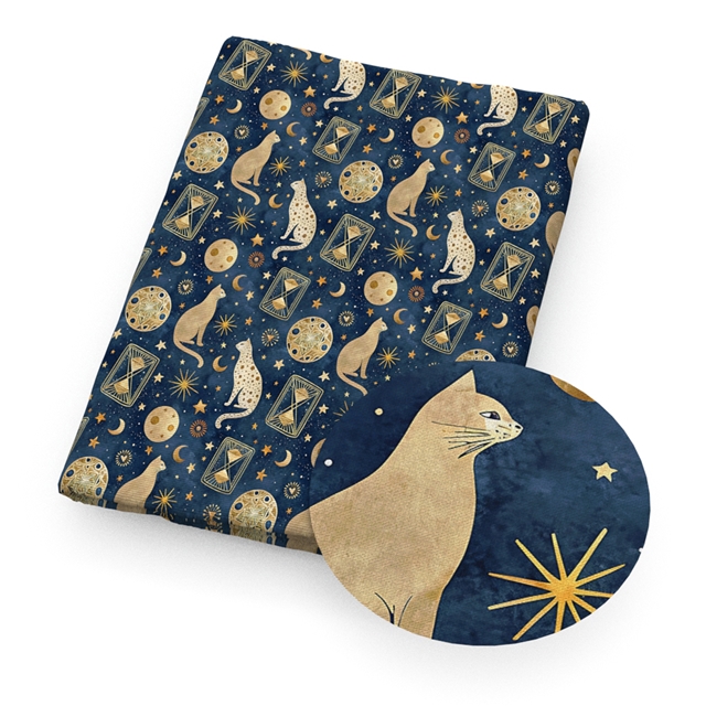 polyester cotton cat series polyester cotton fabric set (10 pcs/set)