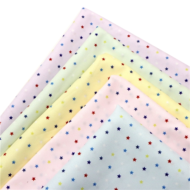 plain colored star polyester fabric