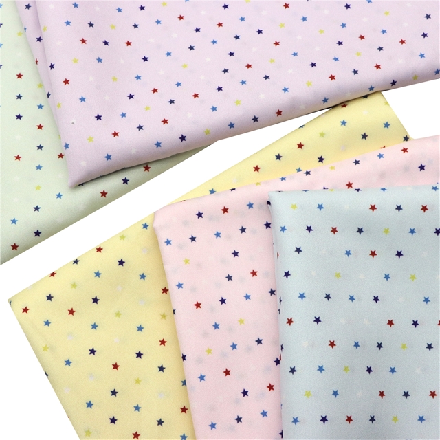 plain colored star polyester fabric