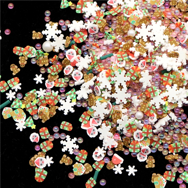 colorful bubble beads christmas soft ceramic nail packaging filler