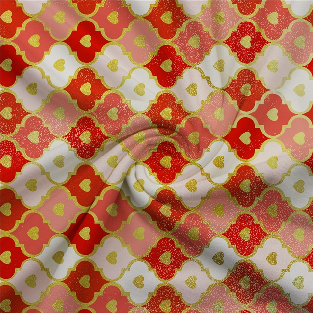 self printed gold foil faux leather fabric