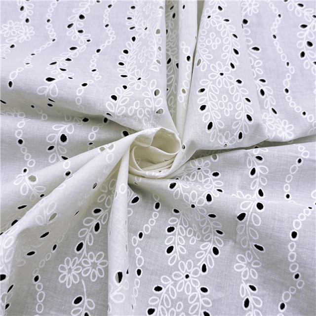 offset printed flower hollow fabric