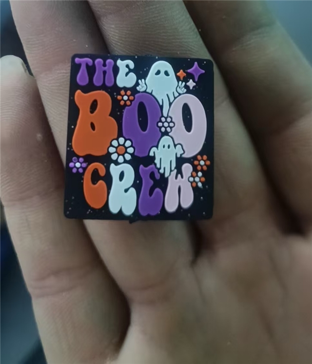 silicone halloween ghost letters silicone bead