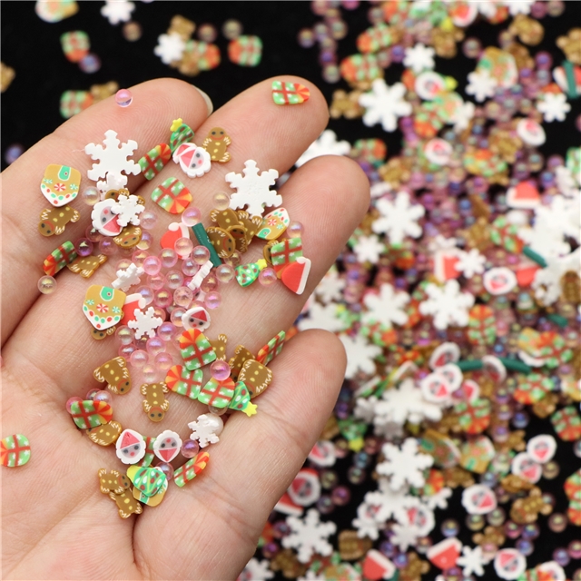 colorful bubble beads christmas soft ceramic nail packaging filler