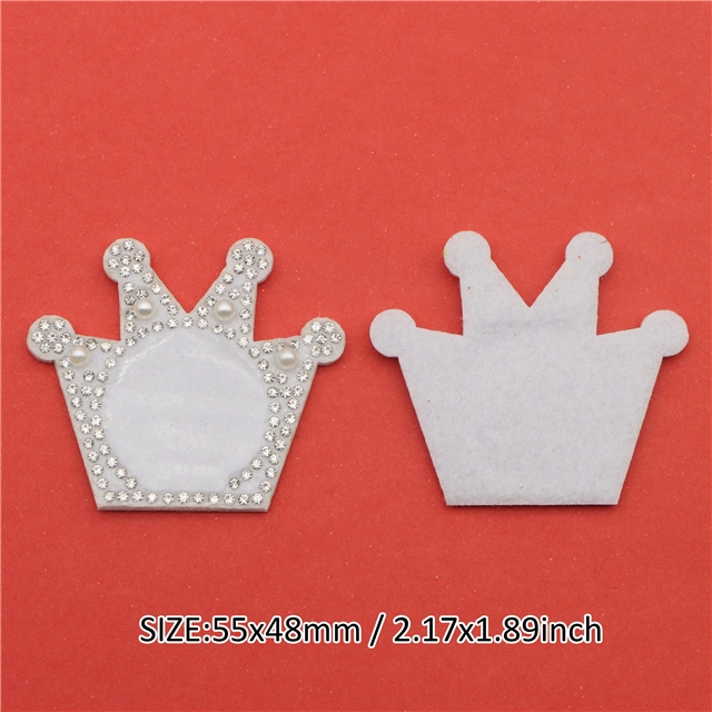 non woven fabric+rhinestone crown rhinestone non woven accessories