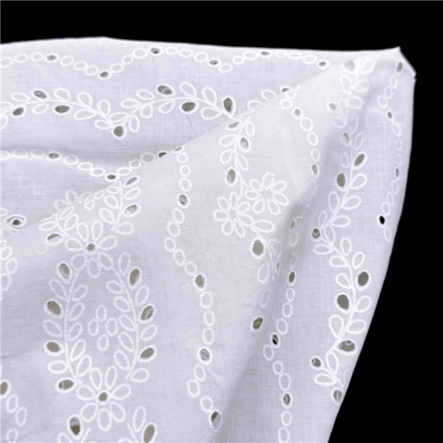 offset printed flower hollow fabric